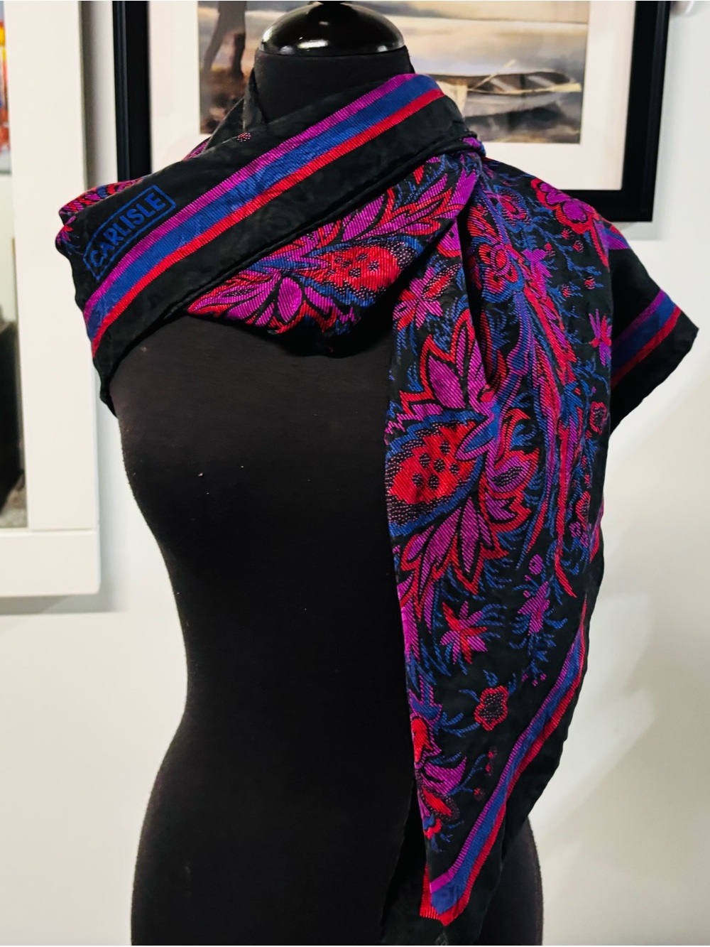 ❤️Vintage Carlisle 100% Silk Ambrosia Scarf - Picture 2 of 9